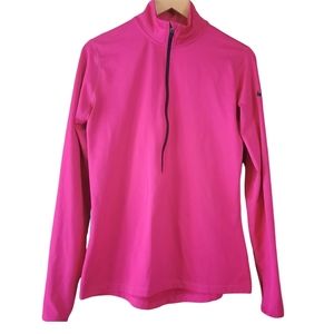 Nike Pro Dri Fit Womens Athletic 3/4 Zip Top Size XL